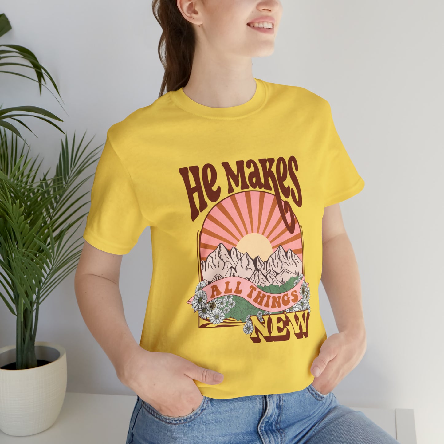 He Makes All Things New Boho Style T Shirt