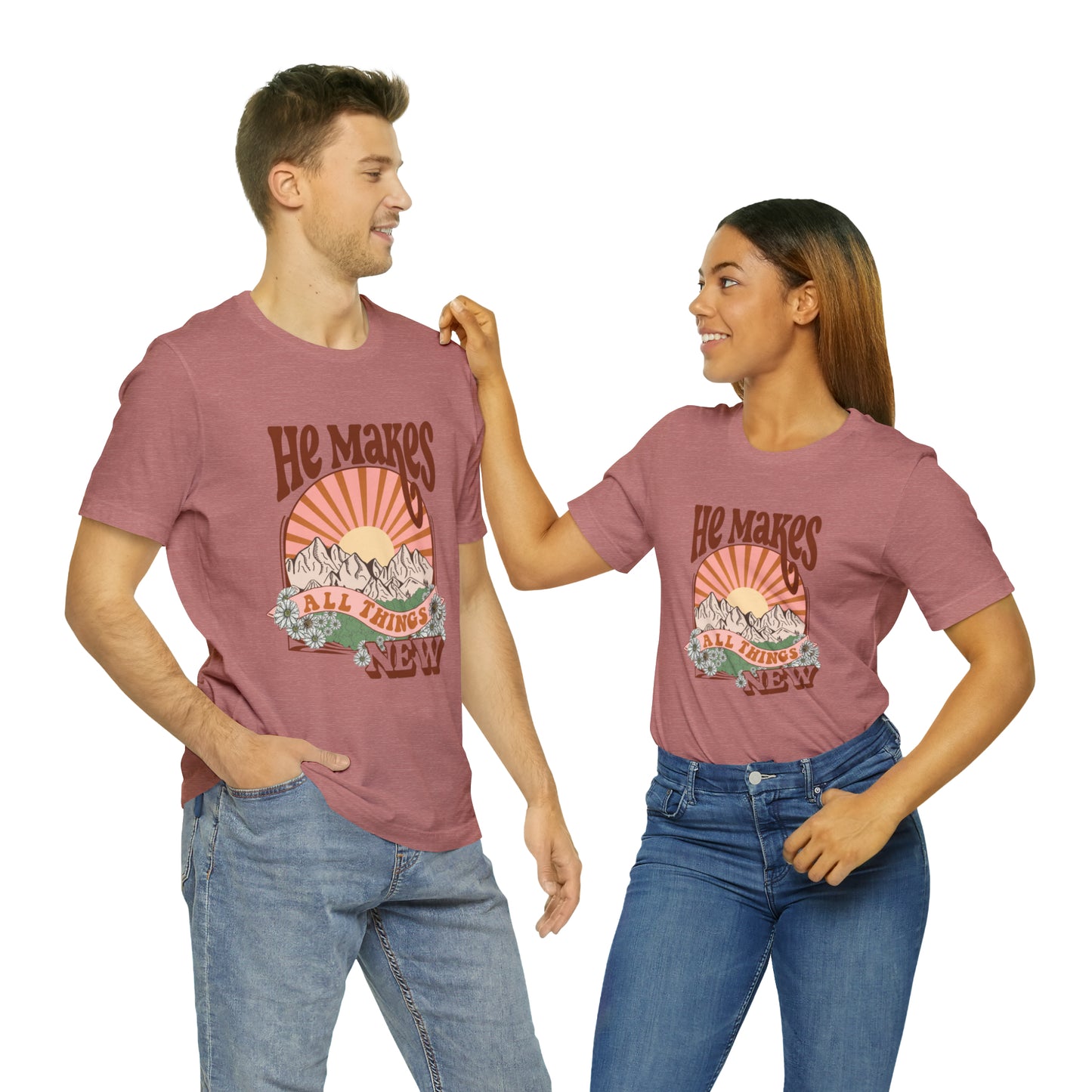 He Makes All Things New Boho Style T Shirt