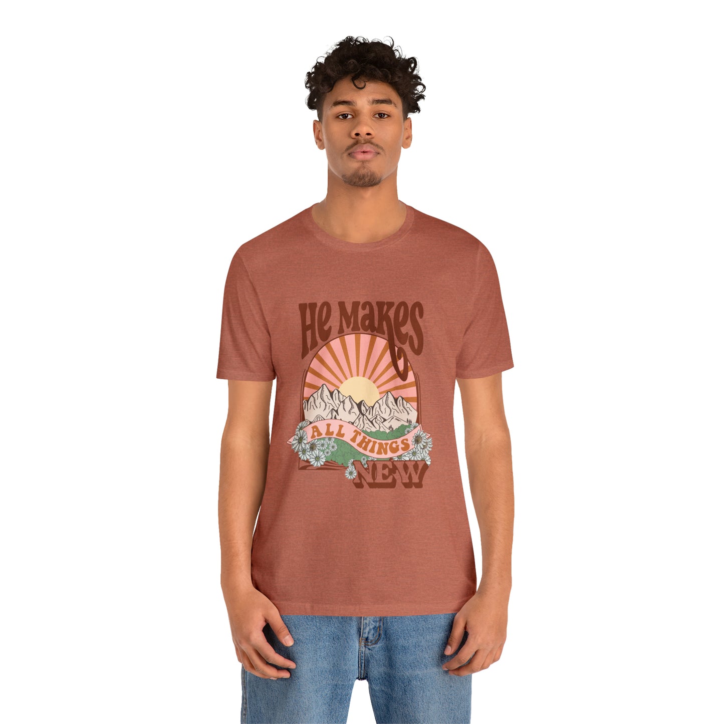 He Makes All Things New Boho Style T Shirt