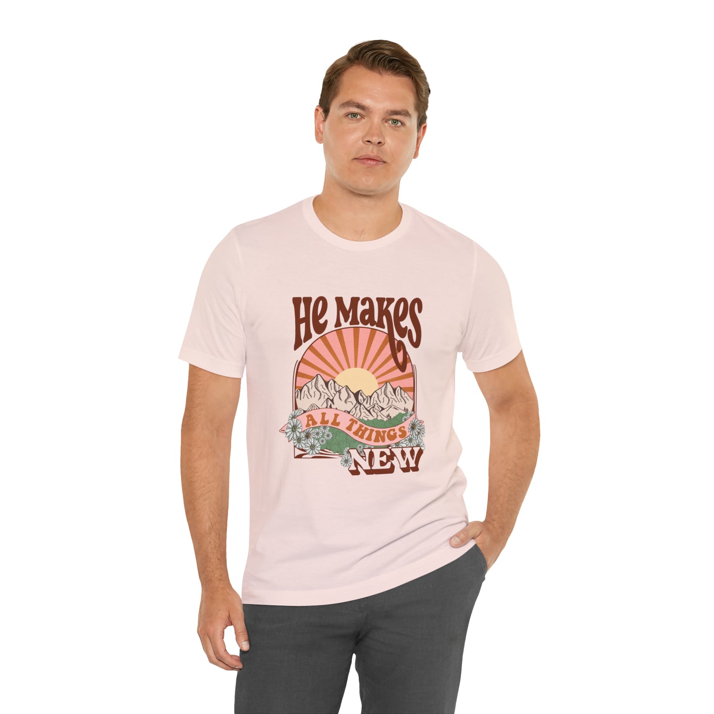 He Makes All Things New Boho Style T Shirt