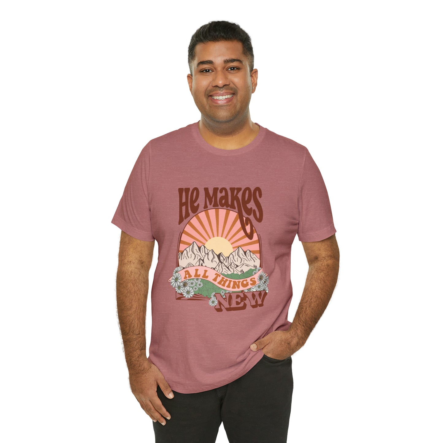 He Makes All Things New Boho Style T Shirt