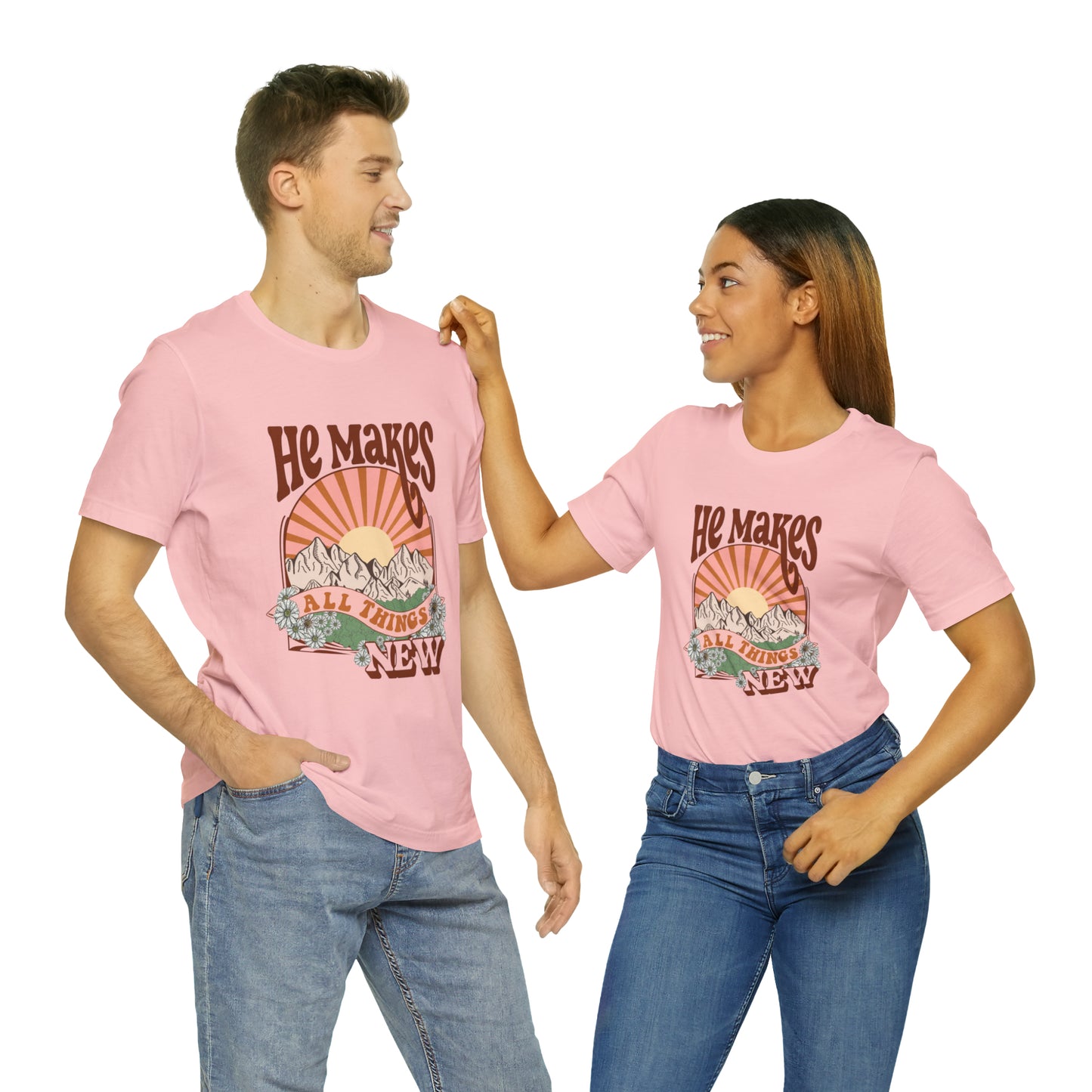 He Makes All Things New Boho Style T Shirt