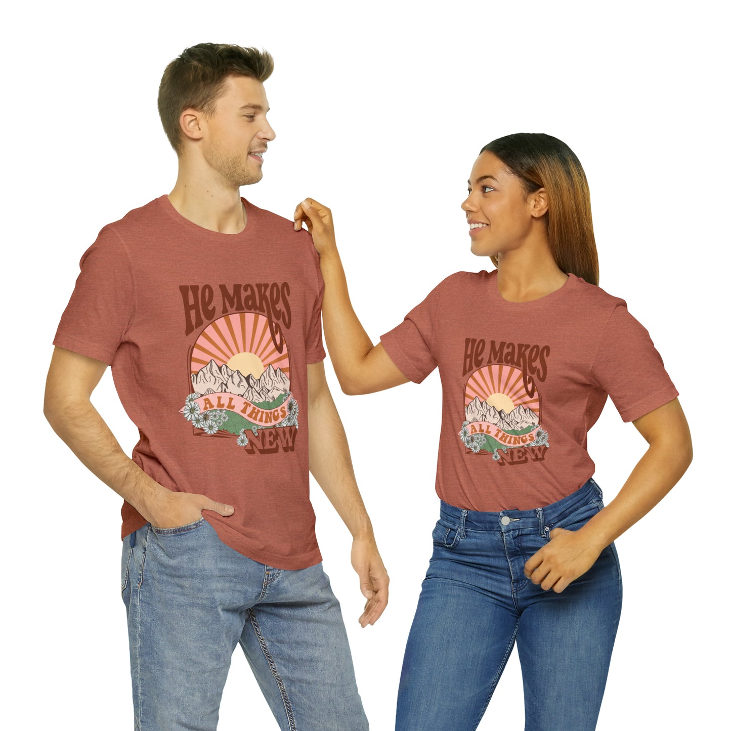 He Makes All Things New Boho Style T Shirt