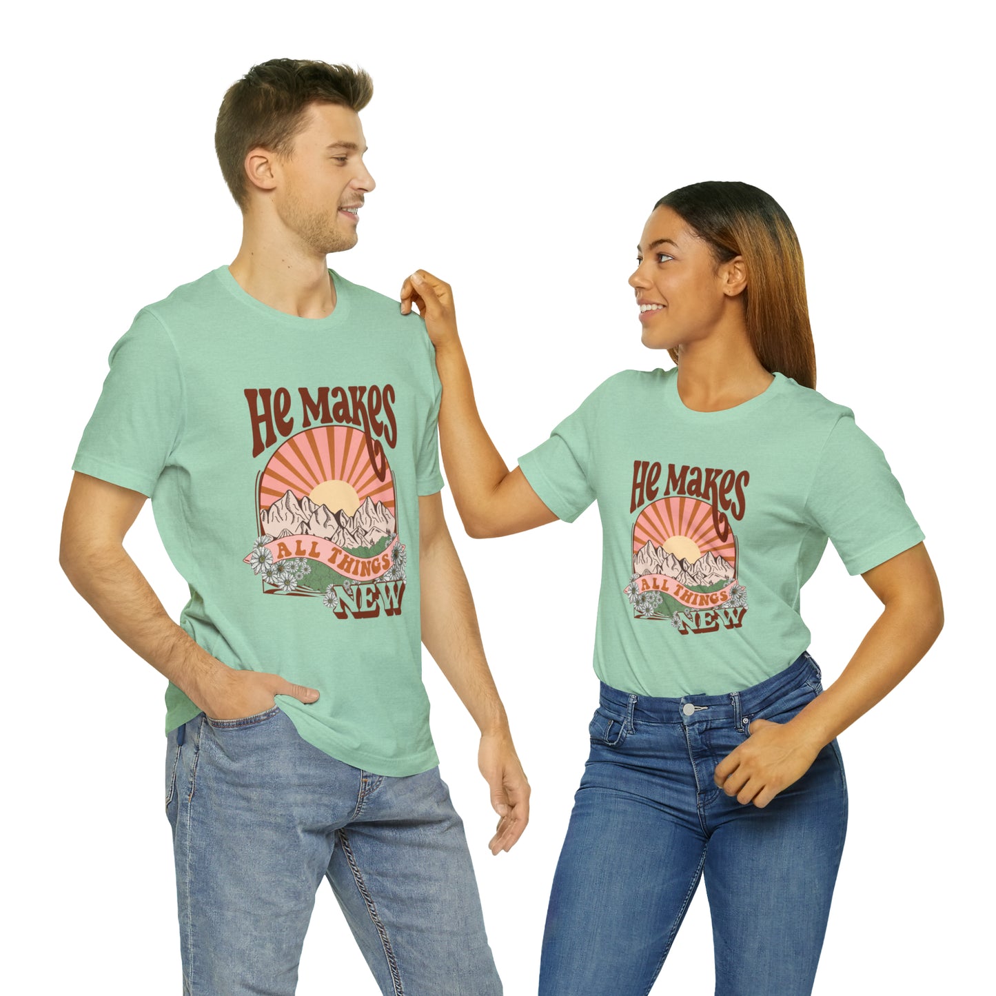 He Makes All Things New Boho Style T Shirt