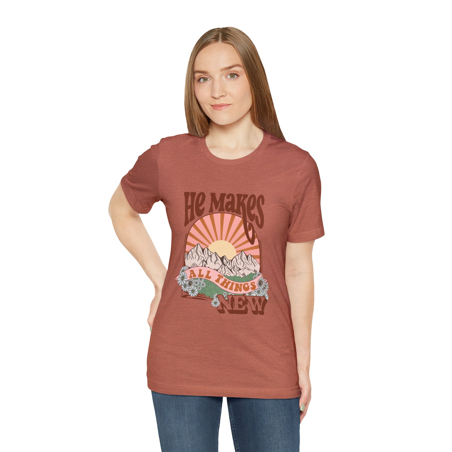 He Makes All Things New Boho Style T Shirt