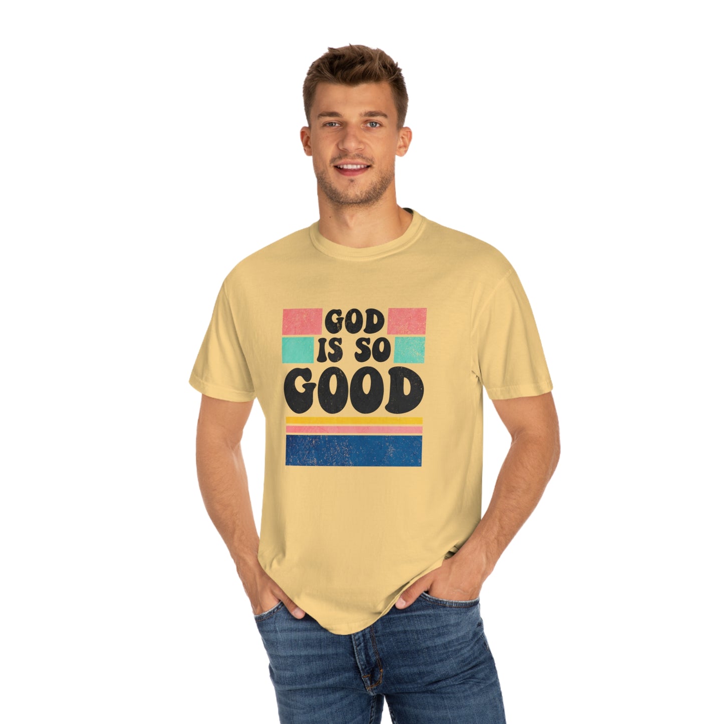 Retro God Is So Good T Shirt (Comfort Colors)