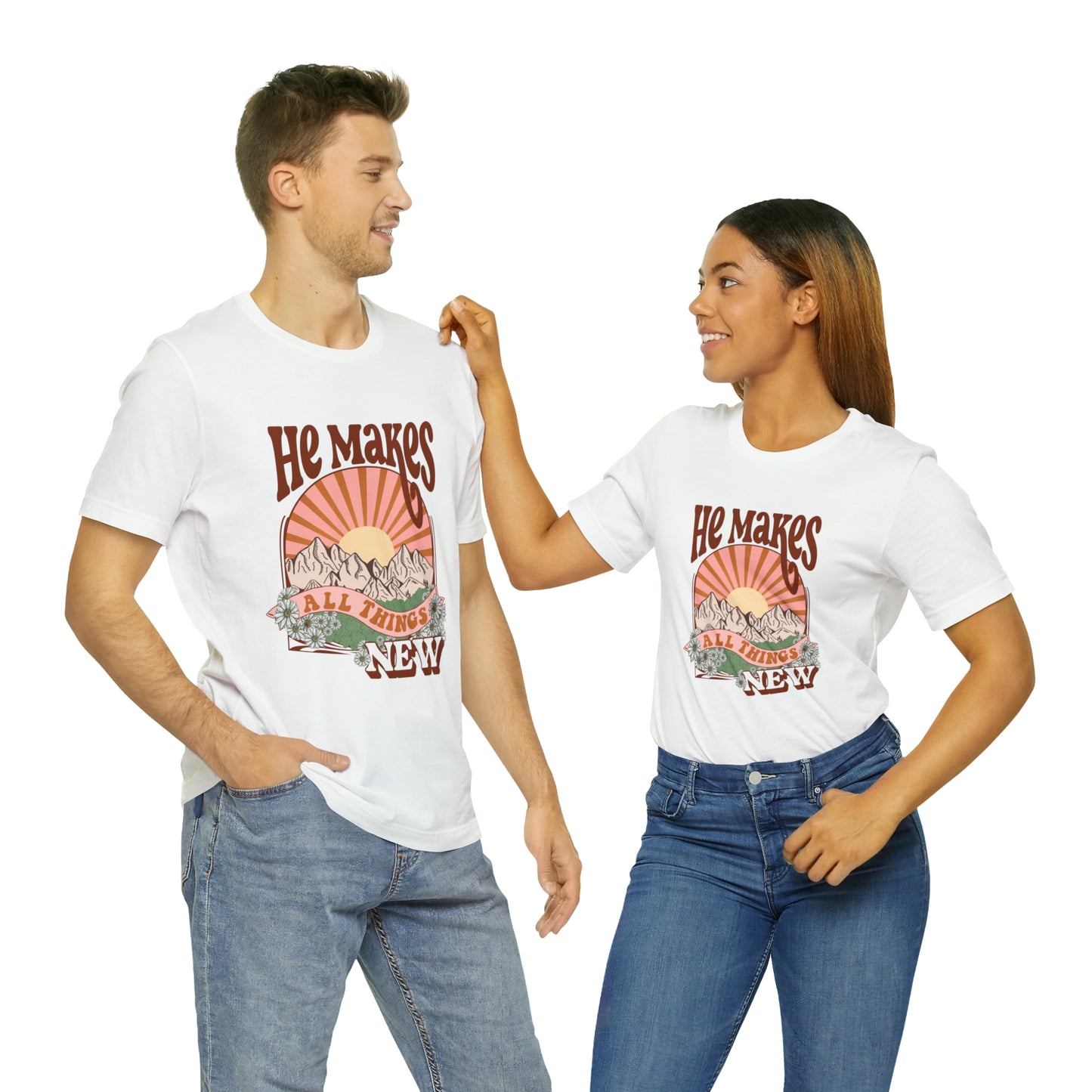 He Makes All Things New Boho Style T Shirt