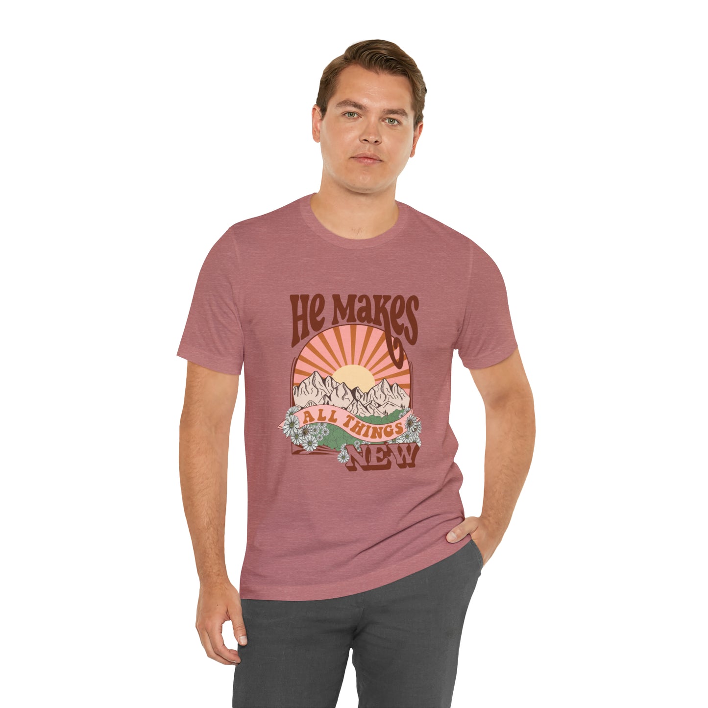 He Makes All Things New Boho Style T Shirt