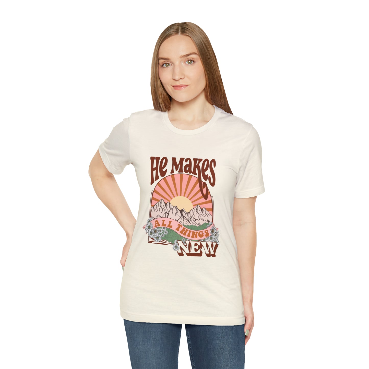 He Makes All Things New Boho Style T Shirt