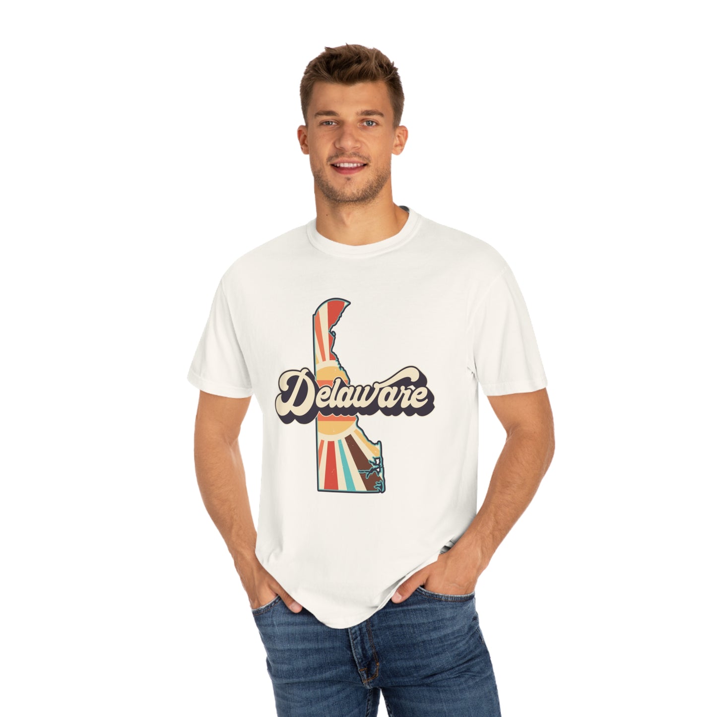 Retro Boho Delaware T Shirt (Comfort Colors)