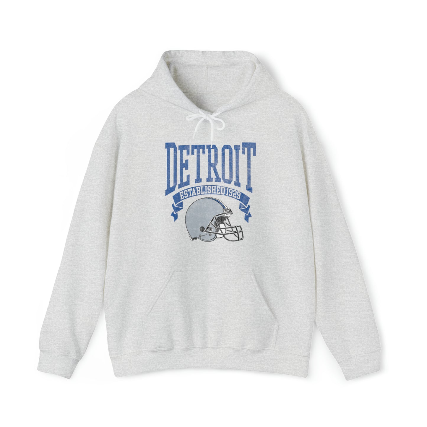 Vintage Detroit Football Hooded Sweatshirt