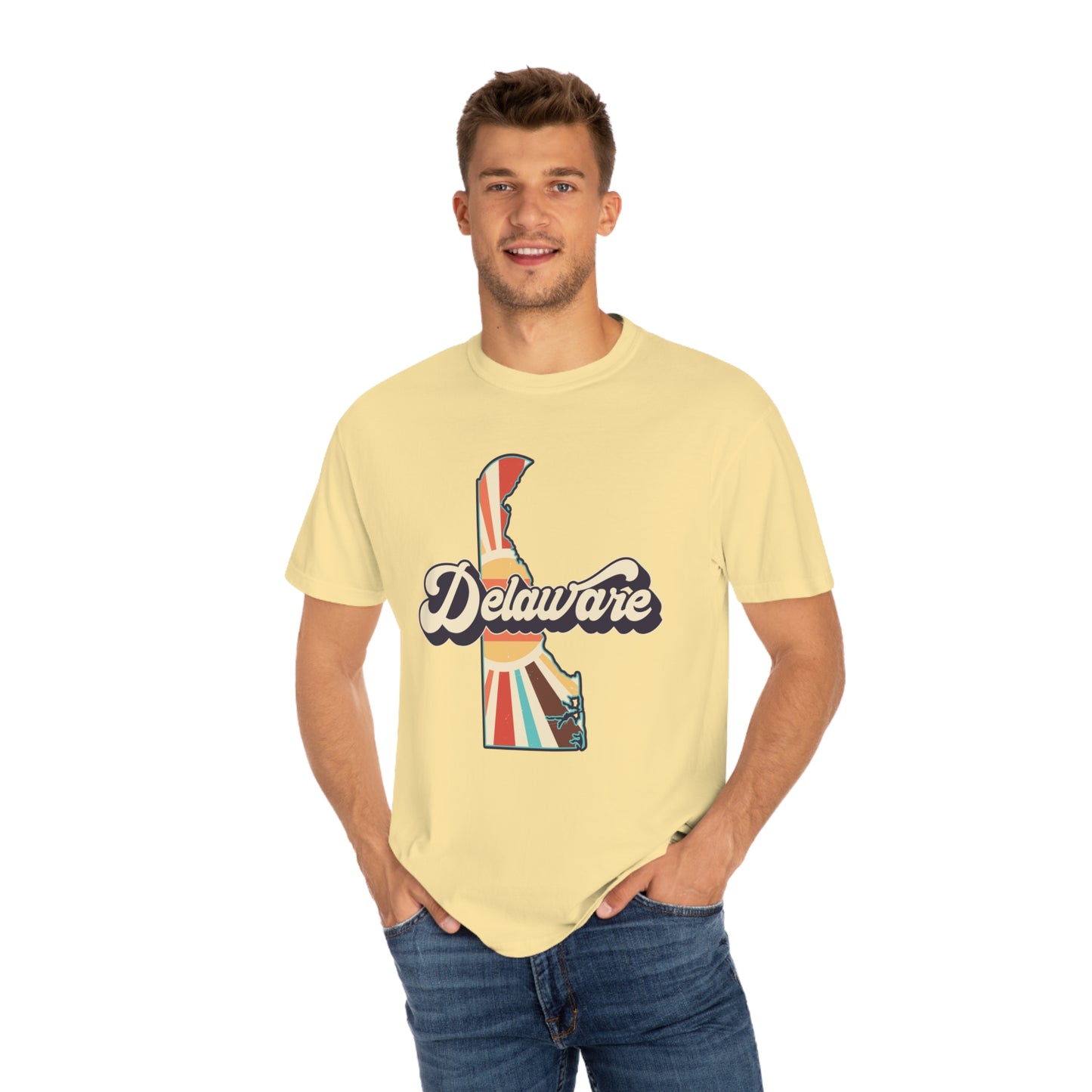 Retro Boho Delaware T Shirt (Comfort Colors)