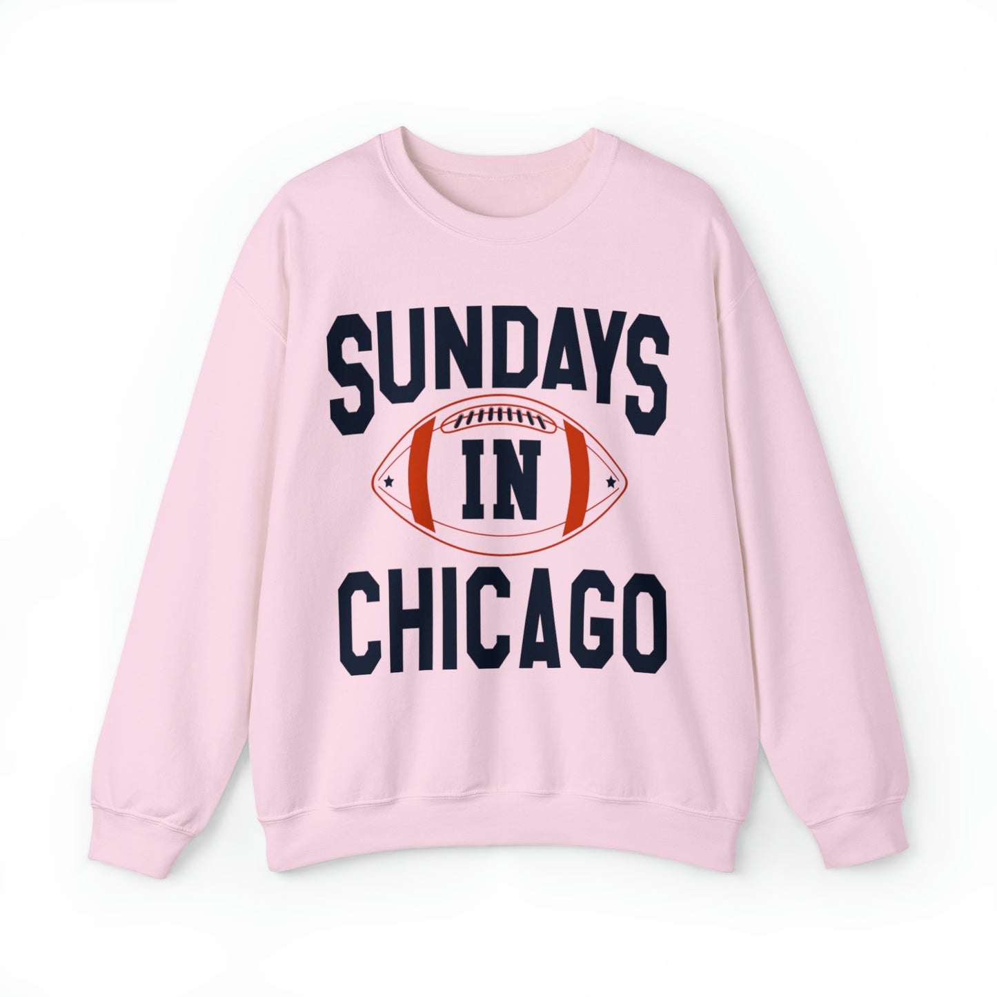 Sundays In Chicago Crewneck Football Sweatshirt