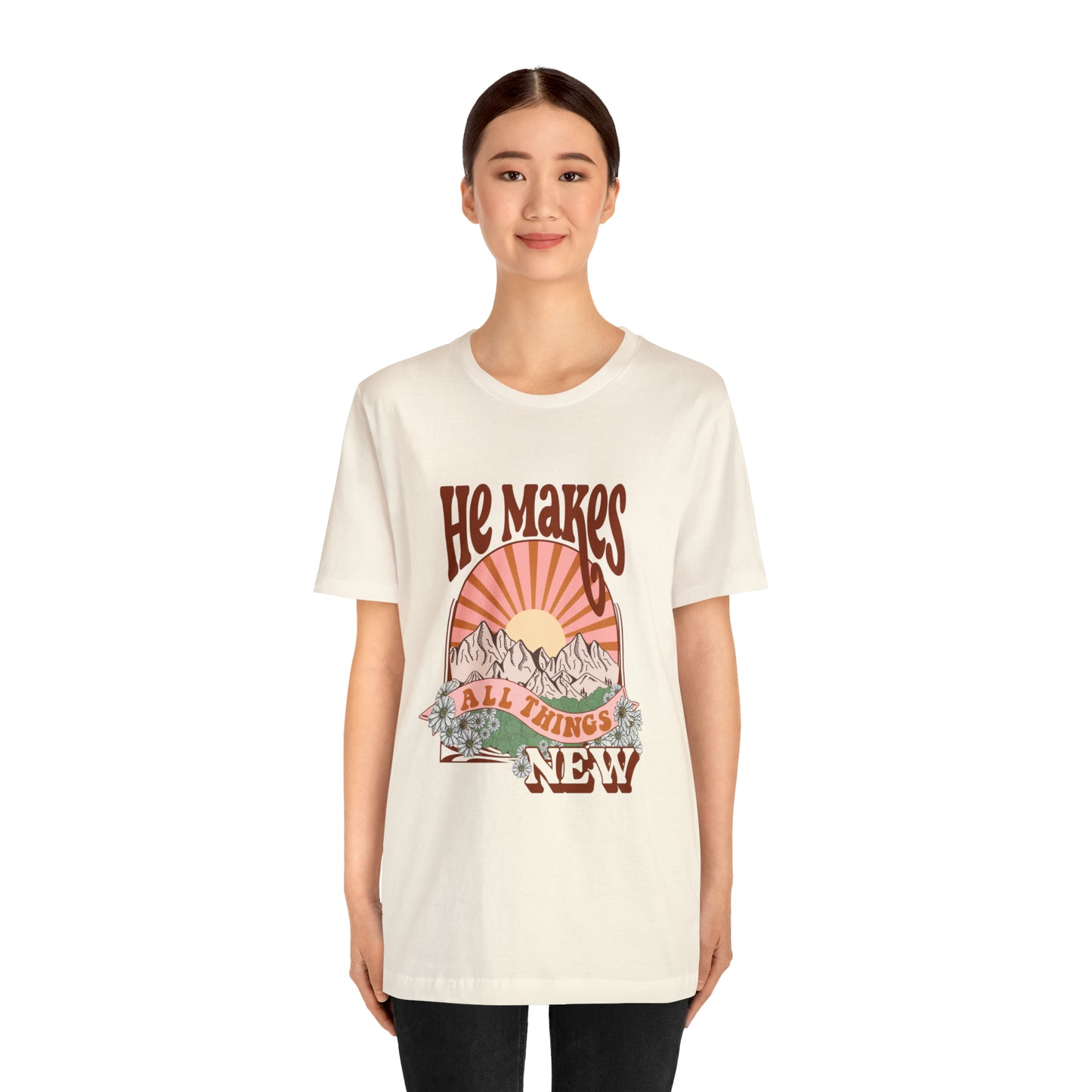 He Makes All Things New Boho Style T Shirt