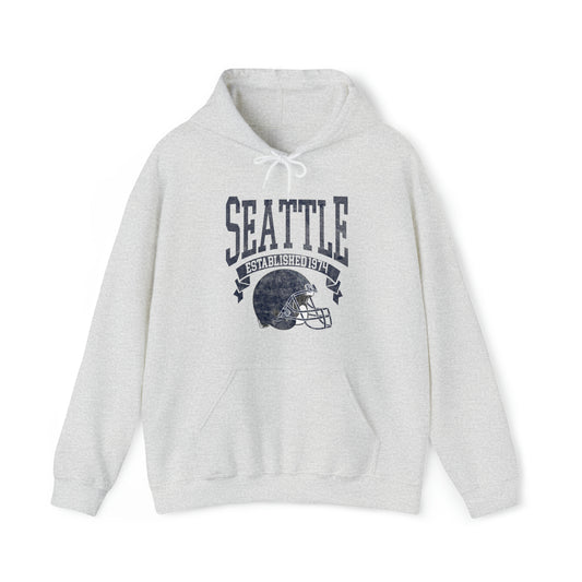 Vintage Seattle Football Hooded Sweatshirt