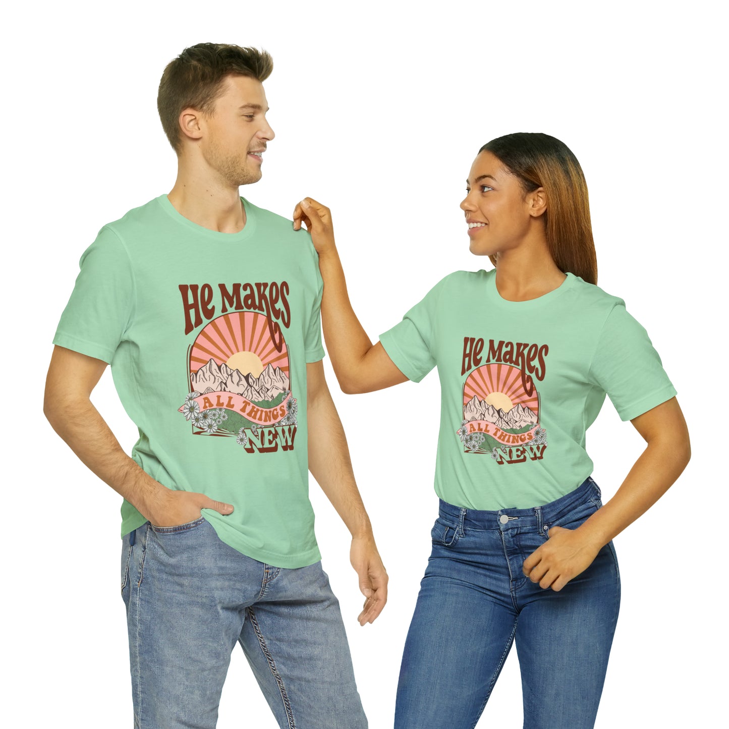 He Makes All Things New Boho Style T Shirt