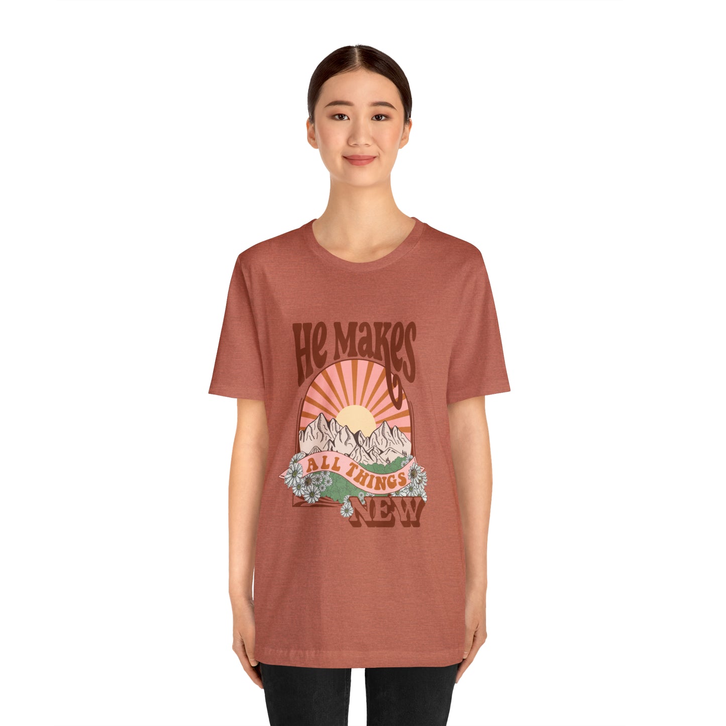 He Makes All Things New Boho Style T Shirt