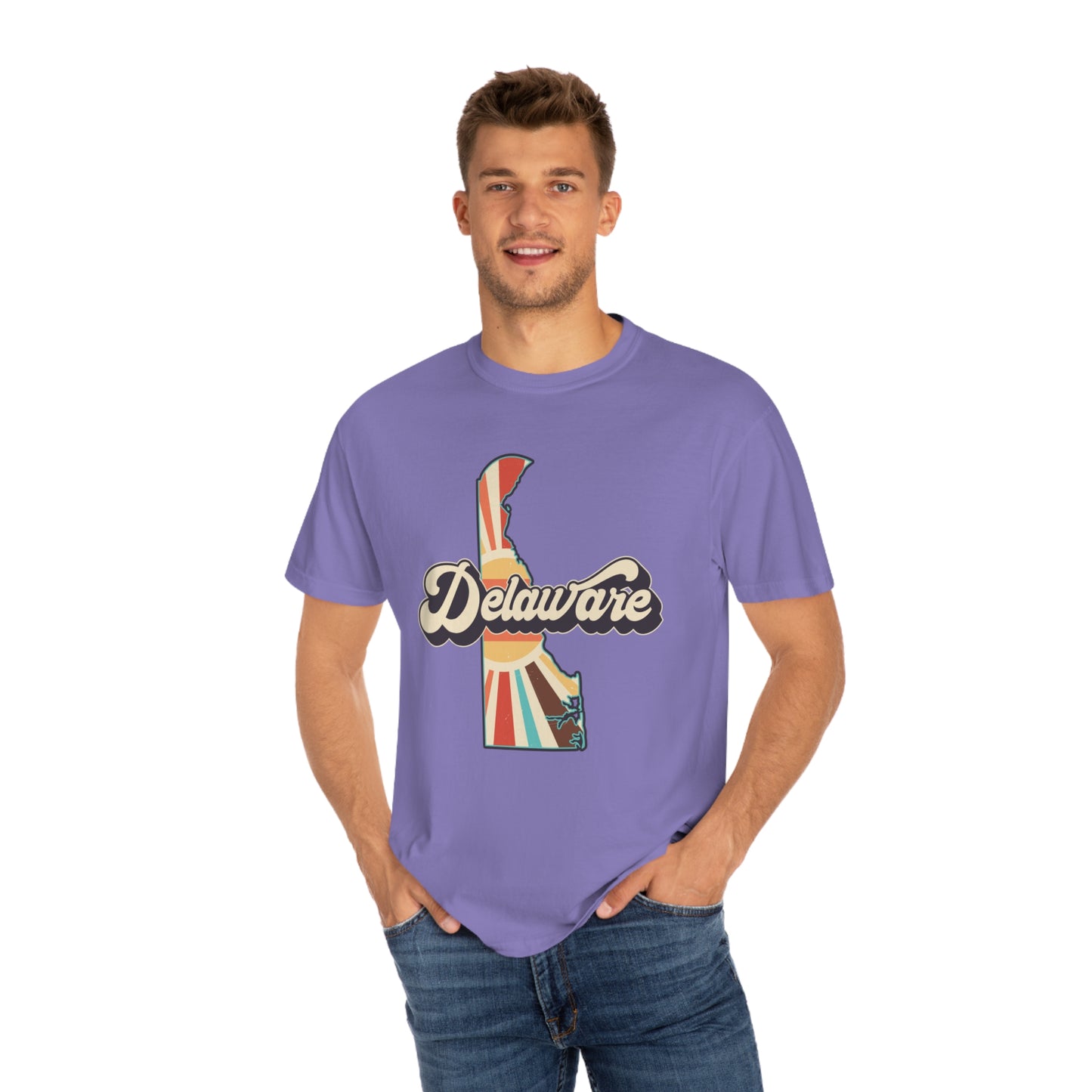 Retro Boho Delaware T Shirt (Comfort Colors)