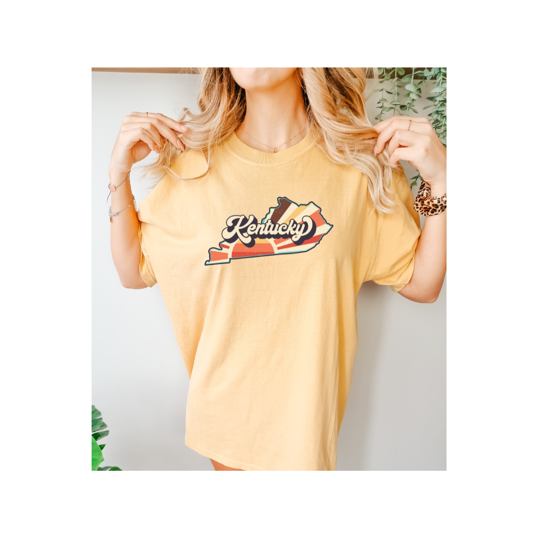 Retro Boho Kentucky T Shirt (Comfort Colors)