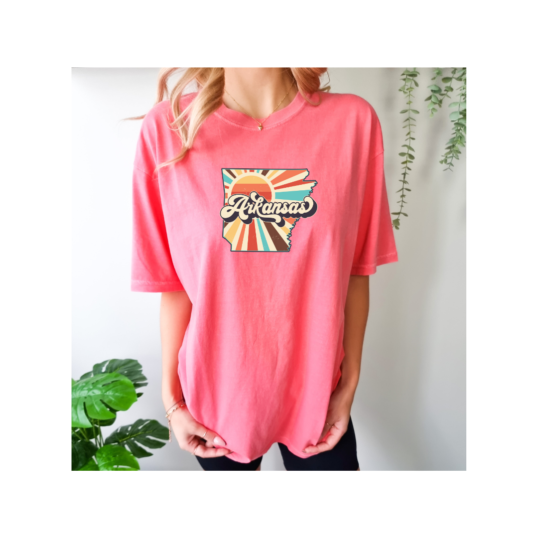 Retro Boho Arkansas T Shirt (Comfort Colors)