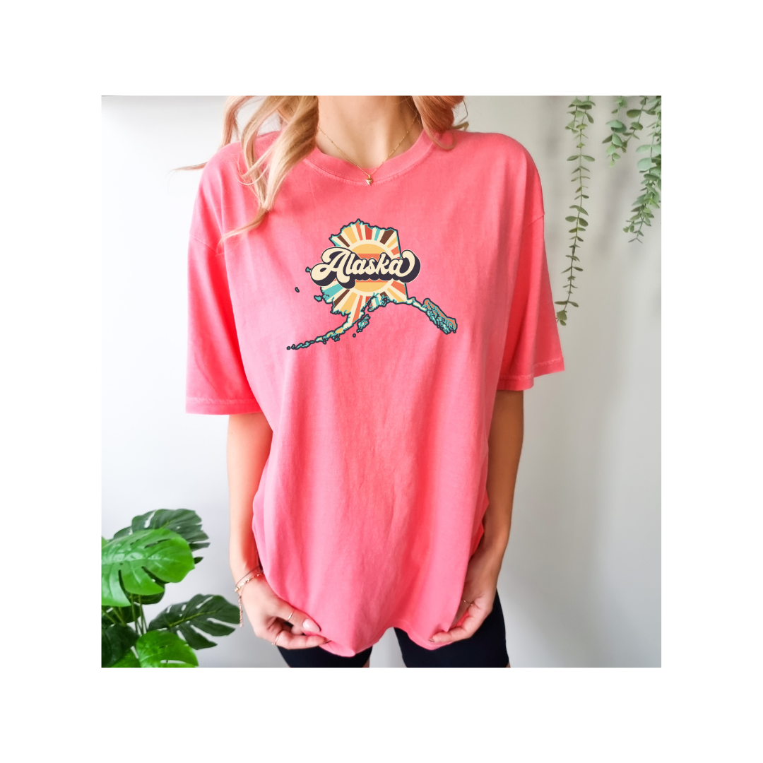 Retro Boho Alaska T Shirt (Comfort Colors)