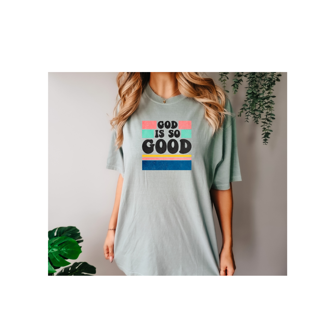 Retro God Is So Good T Shirt (Comfort Colors)